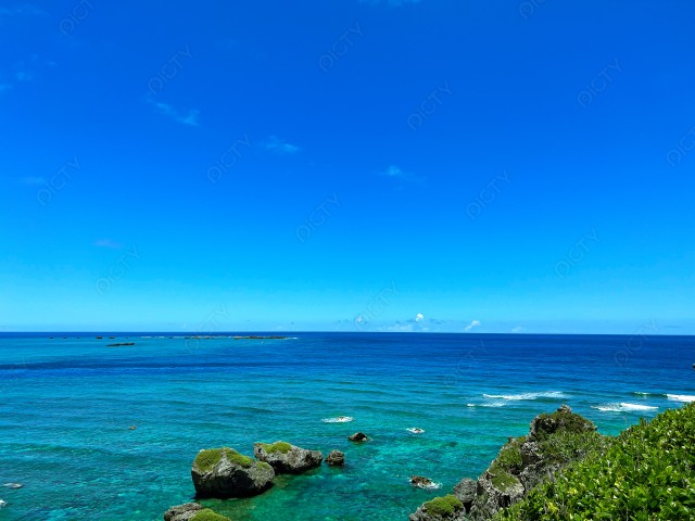 沖縄県 宮古島の海風景