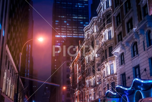 ニューヨークマンハッタンの夜景