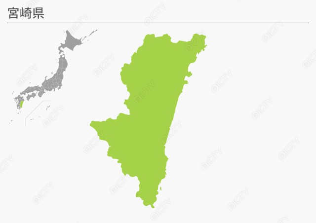都道府県地図 宮崎県