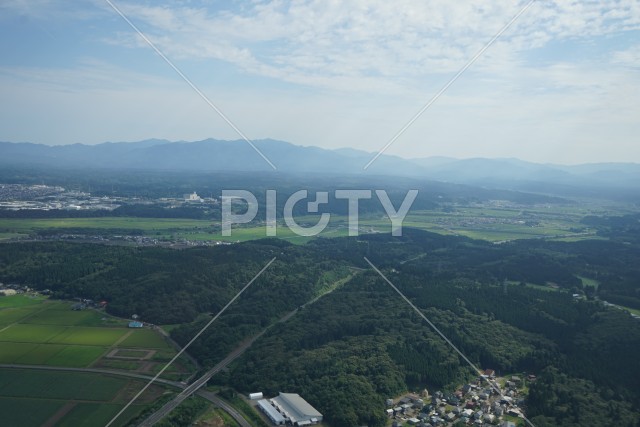 秋田県の空撮写真