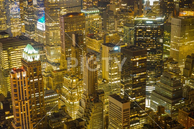 エンパイアステートビルから見えるニューヨークの夜景