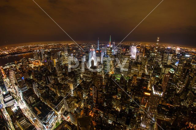 エンパイアステートビルから見えるニューヨークの夜景