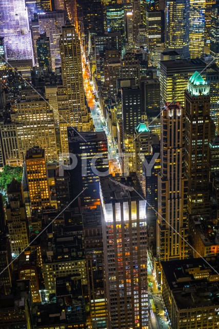 エンパイヤステートビルから見えるニューヨークの夜景