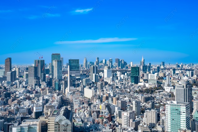 恵比寿ガーデンプレイスから見た東京都心風景
