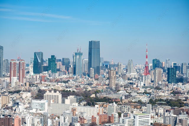 東京都心風景　東京タワー