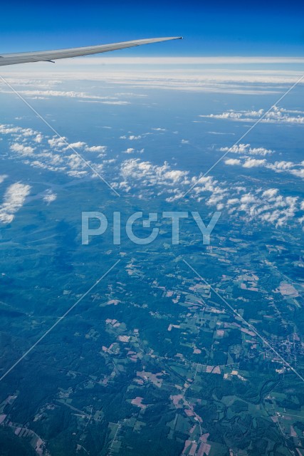 飛行機から見える風景