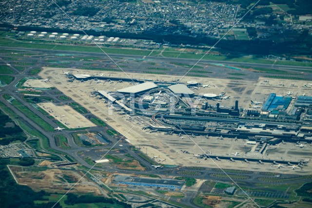 成田国際空港（飛行機から撮影）