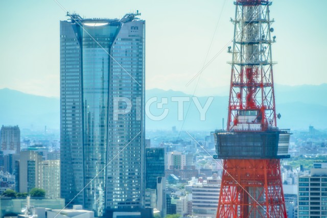 世界貿易センタービル（シーサイドトップ）から見える東京の街並み
