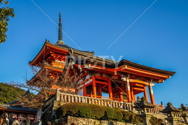 京都・清水寺の街並み