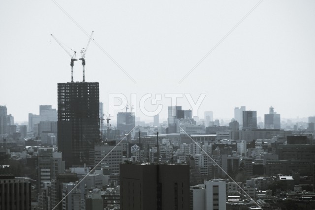 文京シビックセンター展望ラウンジから見える東京の街並み