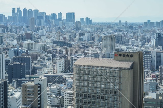 文京シビックセンター展望ラウンジから見える東京の街並み