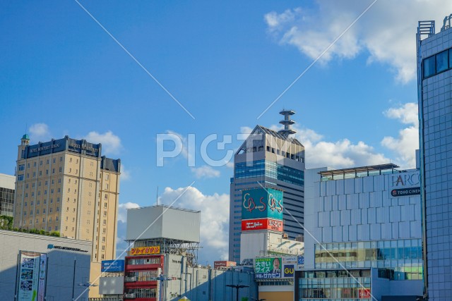 仙台駅西口の街並み