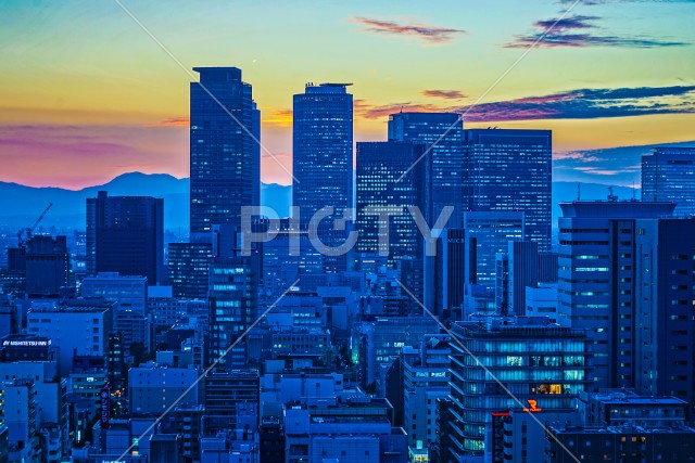 名古屋テレビ塔からの夕景