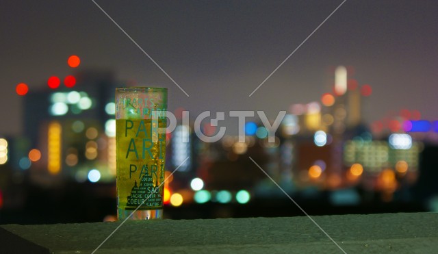 横浜の夜景と酒