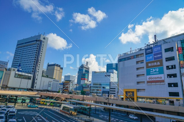 仙台駅西口の街並み