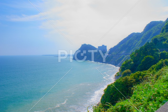 焼津市の海沿い（静岡県）