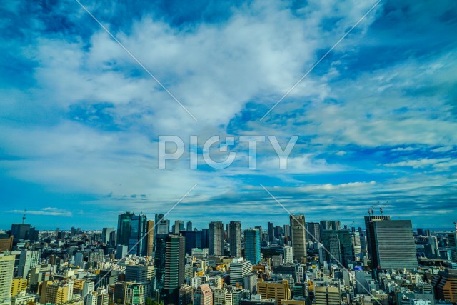 東京タワー展望台から見える東京の街並み