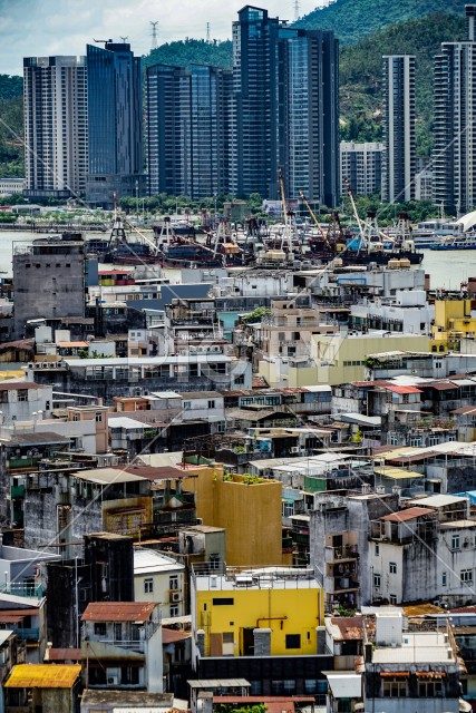 マカオの街並みと住宅街