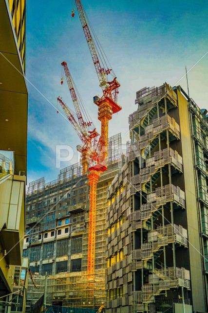 建設中の高層ビル（横浜鶴屋町）