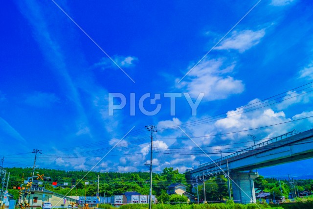 秋田県の田園風景