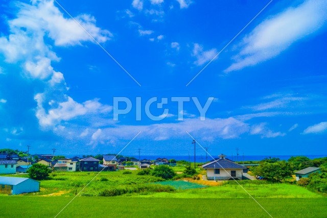 秋田県の田園風景