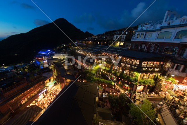 九份と基隆山の夜景