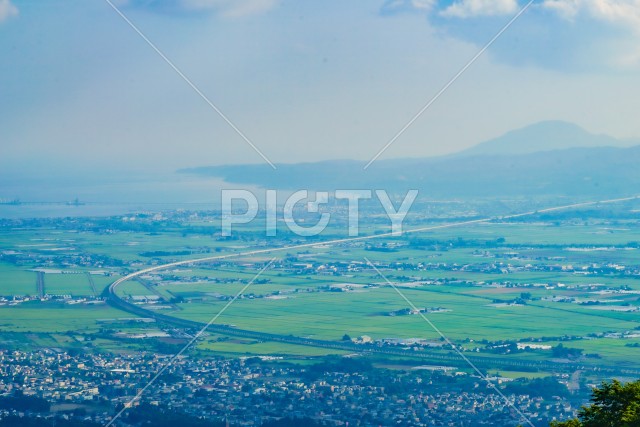 城岱牧場展望台からの景色