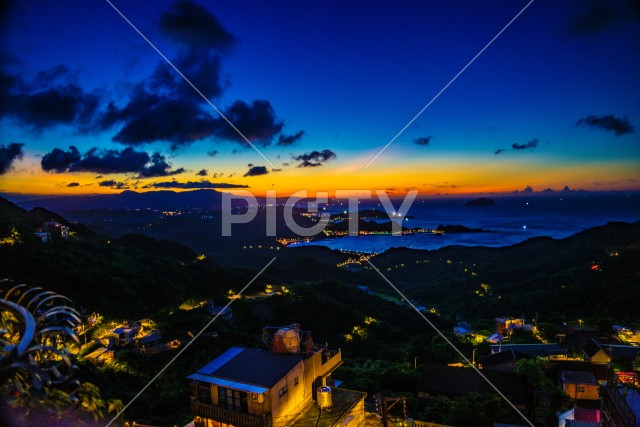 台湾九份の夜景