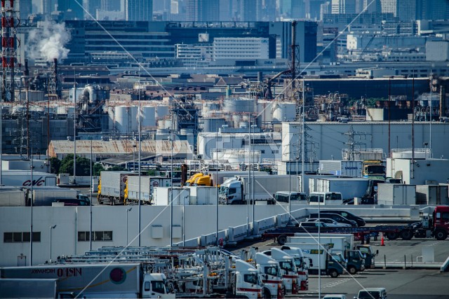 京浜工業地帯のプラント群