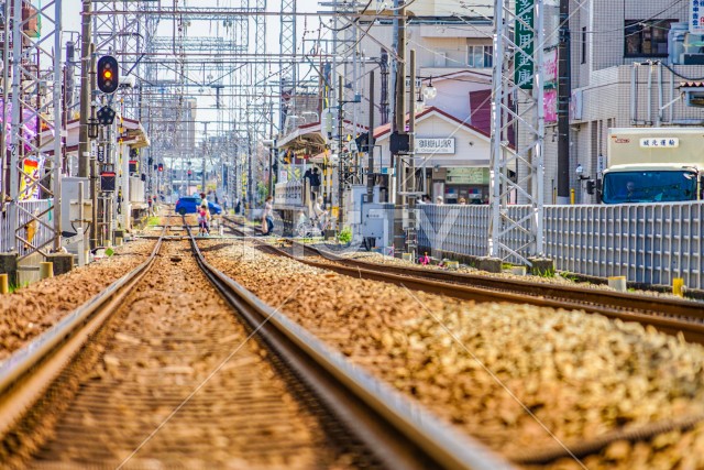 東急池上線の線路