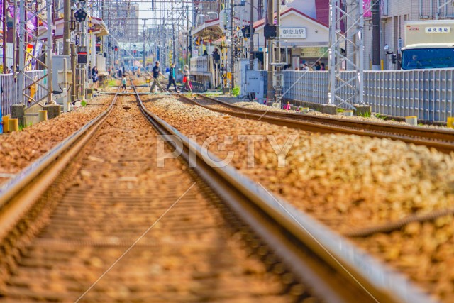 東急池上線の線路