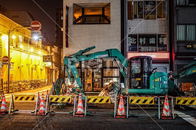 日本の工事現場