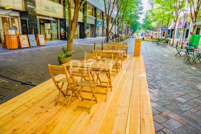 丸の内の遊歩道（丸の内仲通り）