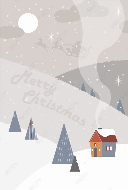 北欧風_シンプルなクリスマスカード