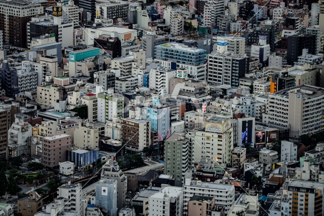 横浜ランドマークタワーから見える都市風景