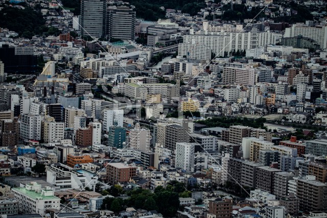 横浜ランドマークタワーから見える都市風景