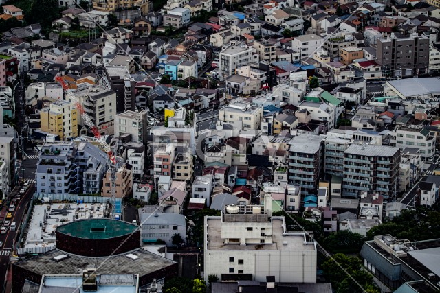 横浜ランドマークタワーから見える都市風景