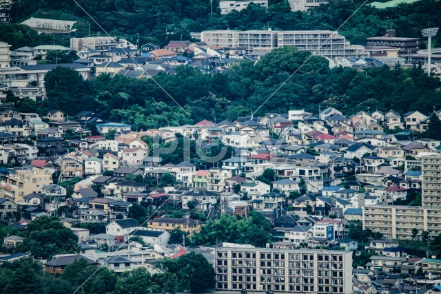 横浜ランドマークタワーから見える都市風景