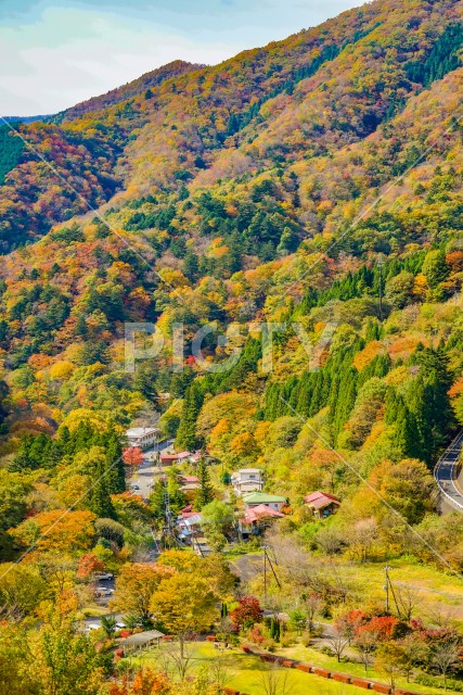 奥四万の山間の集落