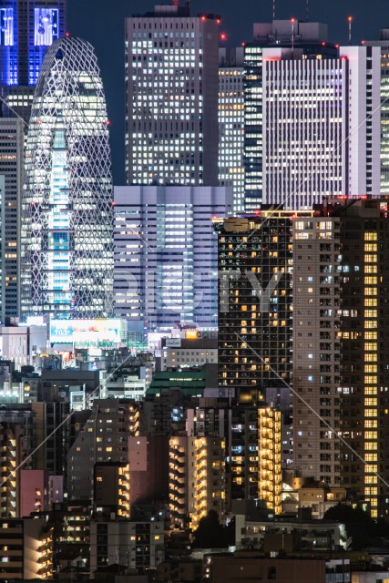 新宿の夜景（文京シビックセンターから撮影）