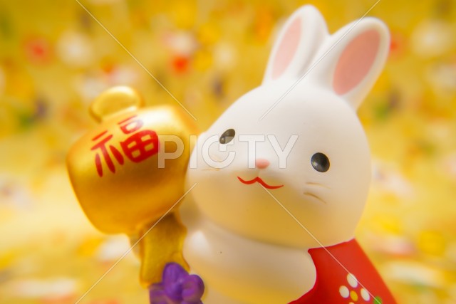 うさぎ年のお正月素材（卯年年賀状）