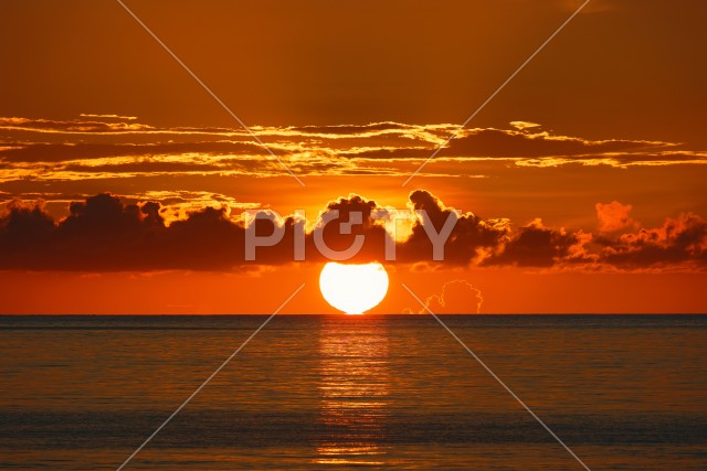 夕日