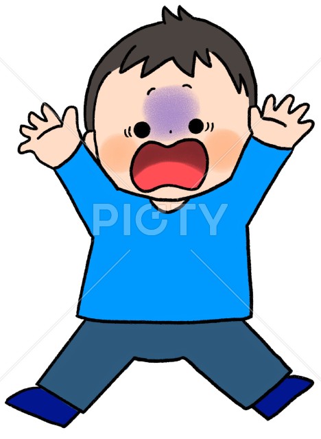 おどろく男の子