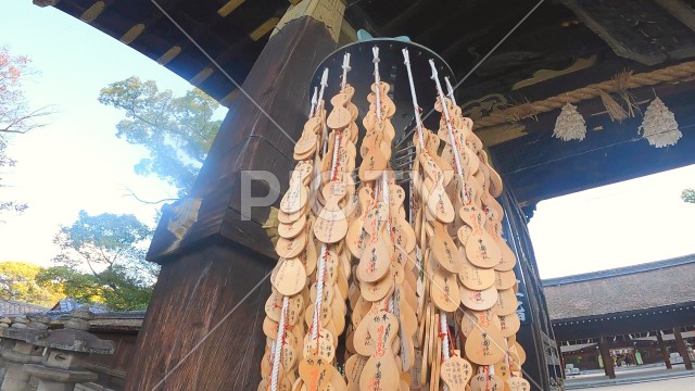 ひょうたんの形の絵馬　神社　瓢箪　縁起物 豊国神社