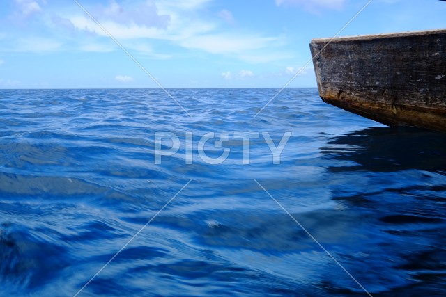 サバニ船からの海