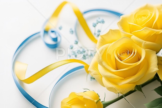 父の日の黄色いバラ プレゼントイメージ