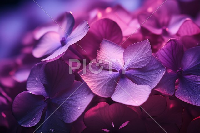 紫陽花の接写