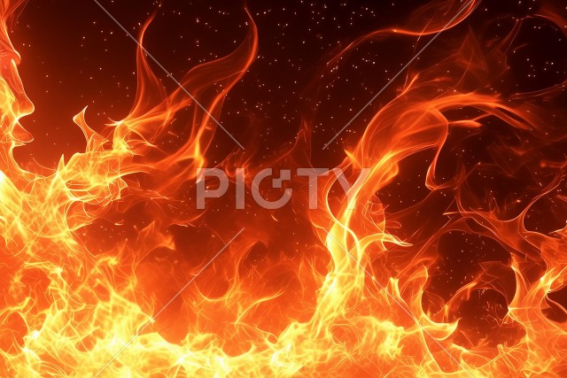 火の粉の舞う炎4